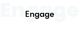 Engage written on white background