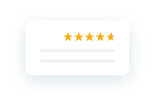 A vector graphic showing ratings out of 5