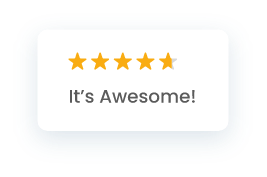 A vector graphic showing text reviews with 4.5 ratings out of 5