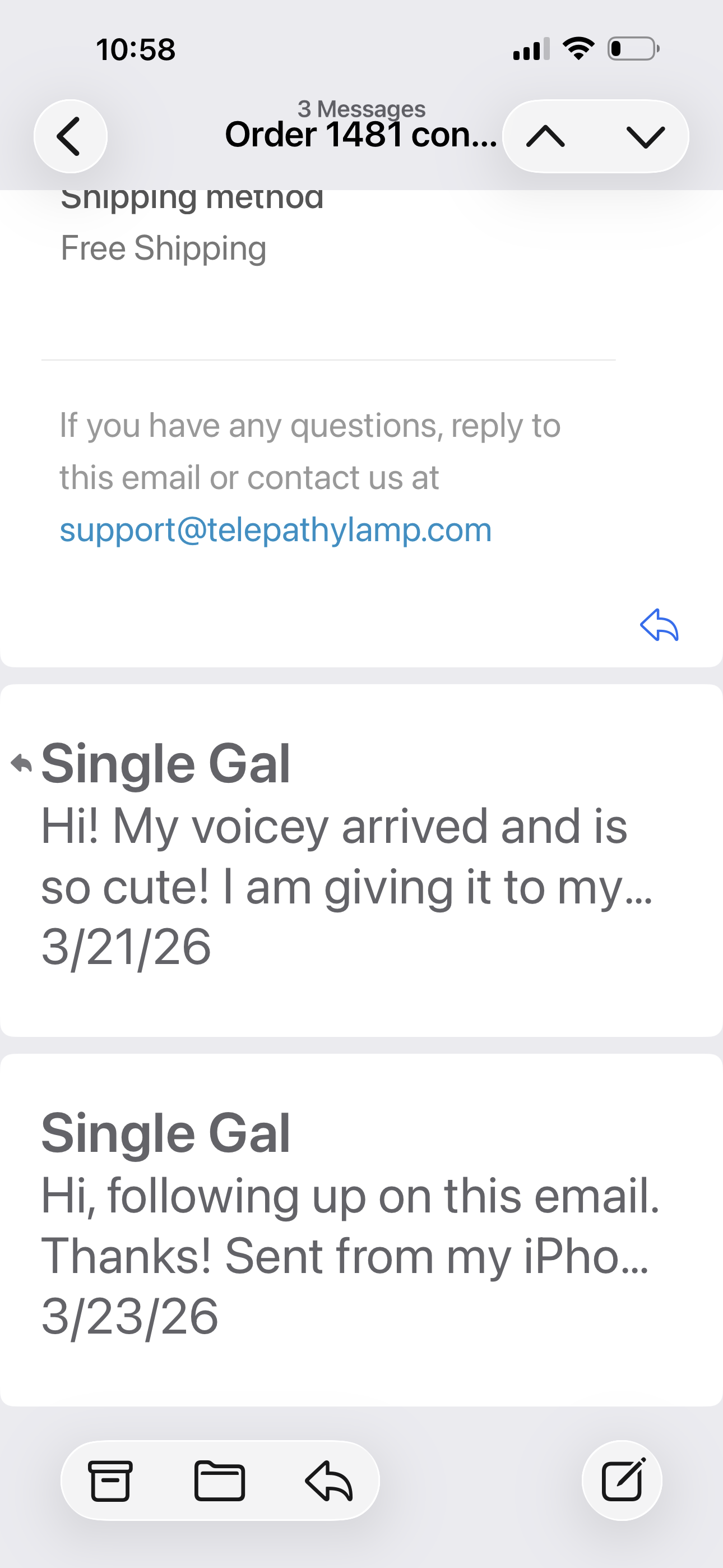 No support