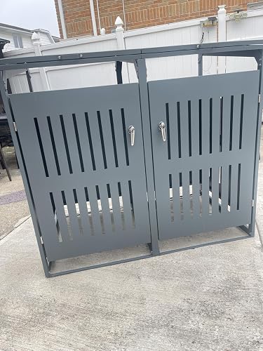 Hidden outdoor trash can compartment