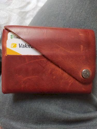 Vista - Hakiki Deri Unisex Natürel Minimal Cüzdan