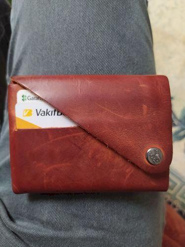 Vista - Hakiki Deri Unisex Natürel Minimal Cüzdan