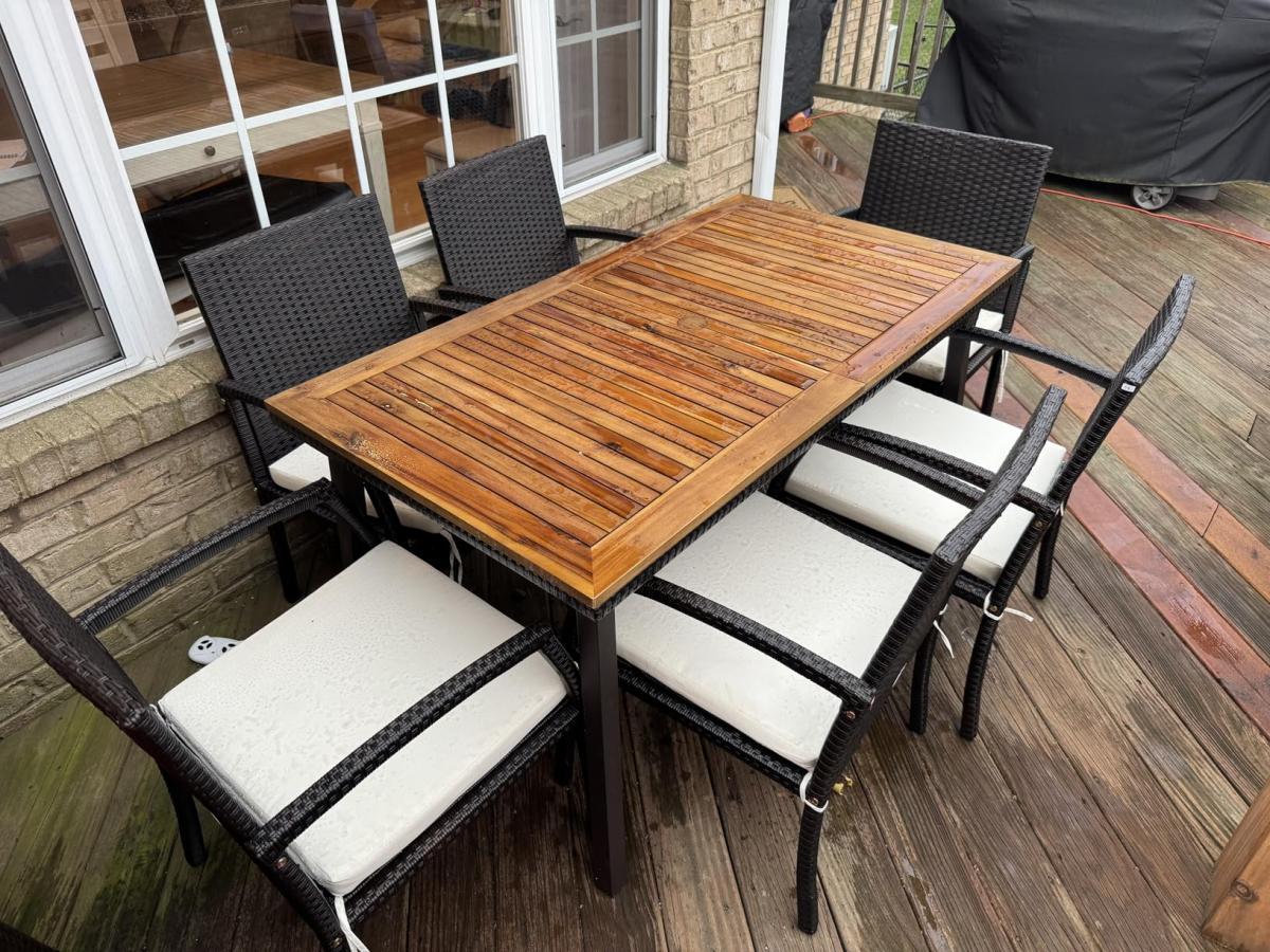 Solid wood top table