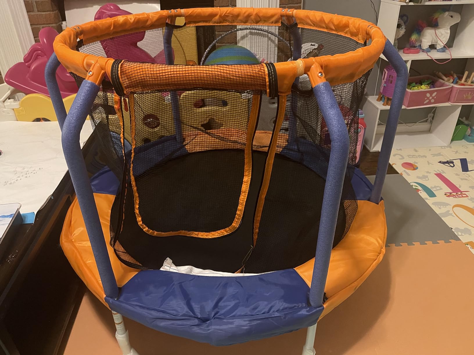 Indoor Giantex 48" Toddler Trampoline With Safety Enclosure Net Seamless 212205