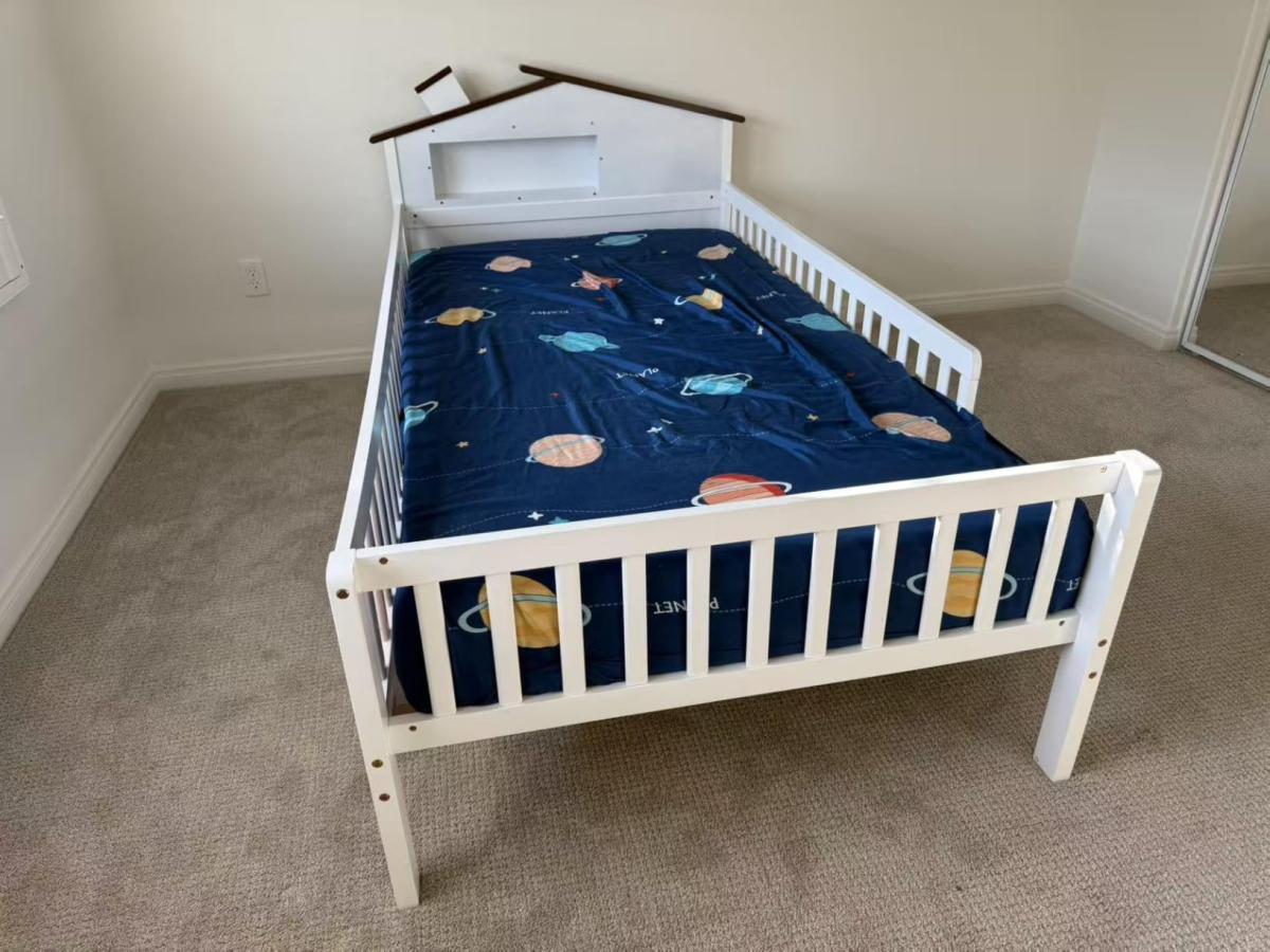 Great toddler bed! Sturdy, safe, and very cute. My child loves it!