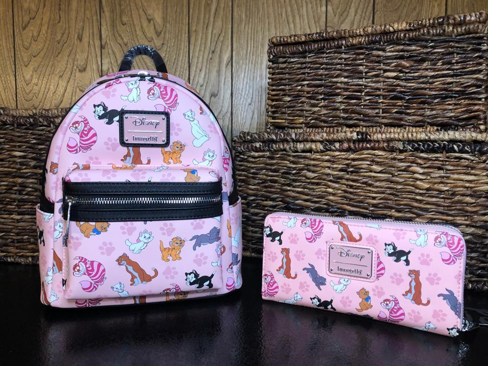Loungefly x Disney Cats Mini Backpack Handbag All-Over Print  display picture 2