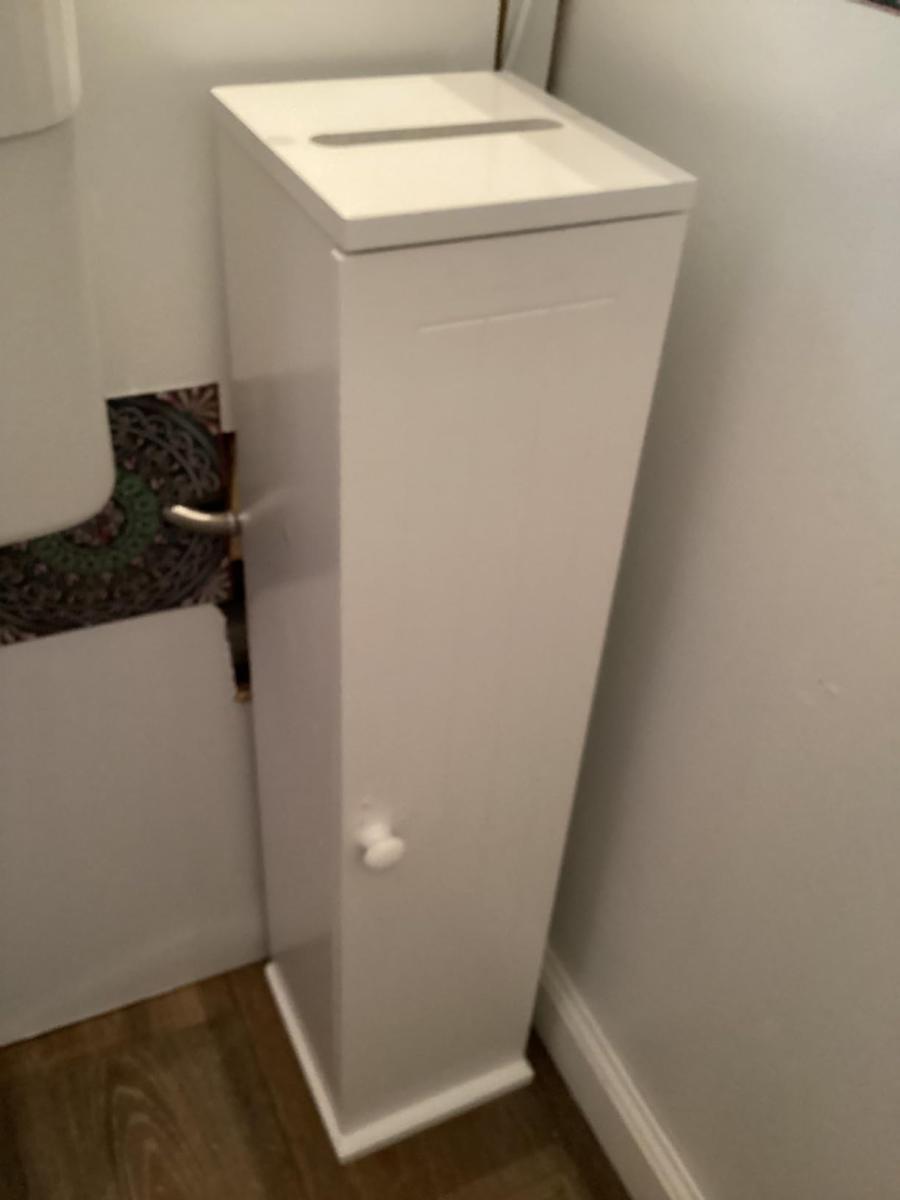 Very small, PERFECT BIDET HOSE CLOSET!