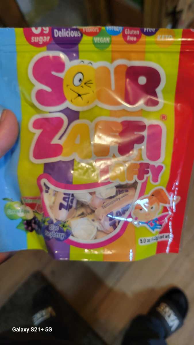 Zolli® Zaffi Sugar Free Sour Taffy Green Apple 1oz Bars 5 pack