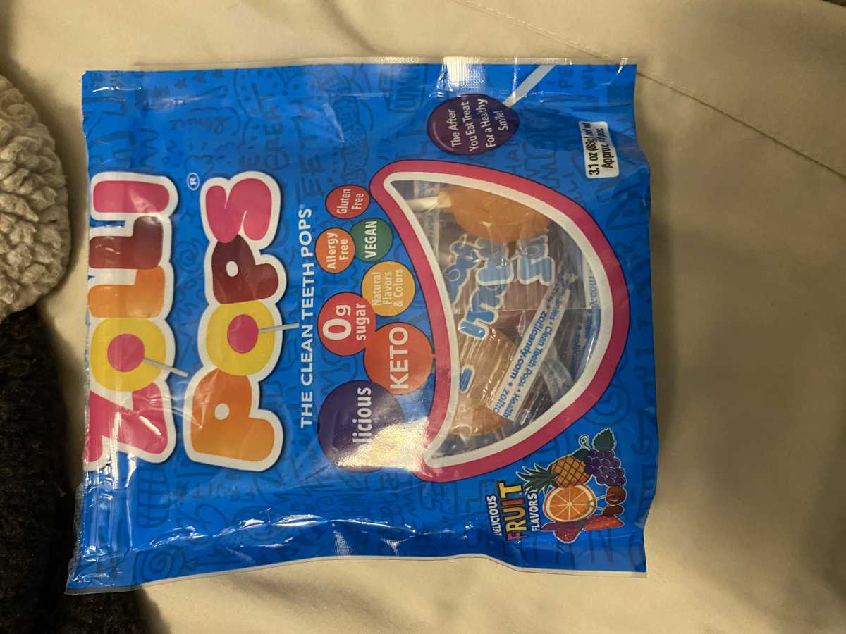 Case Zollipops® Sugar Free Lollipops Assorted Fruit Large Hex