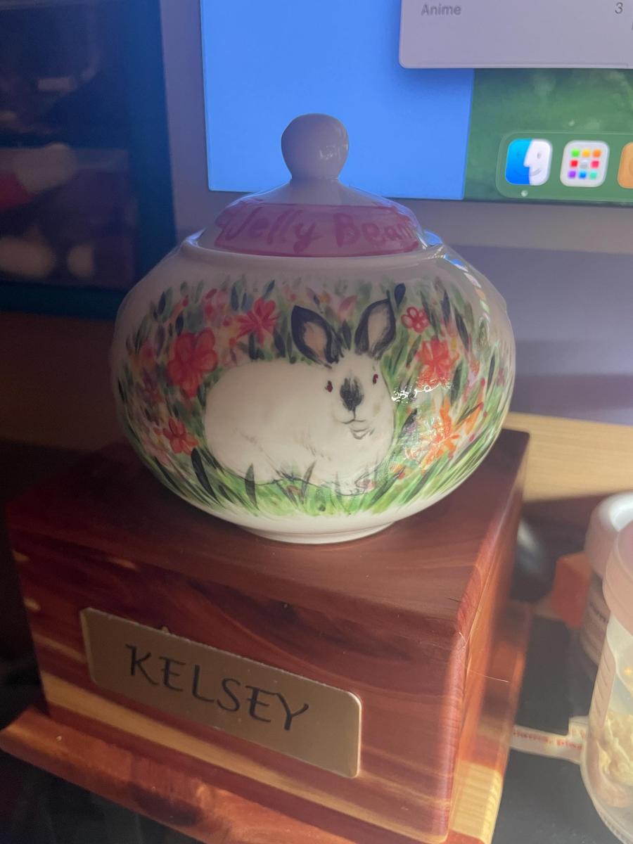 The finished product is beautiful and I am happy to keep my friend in this urn.