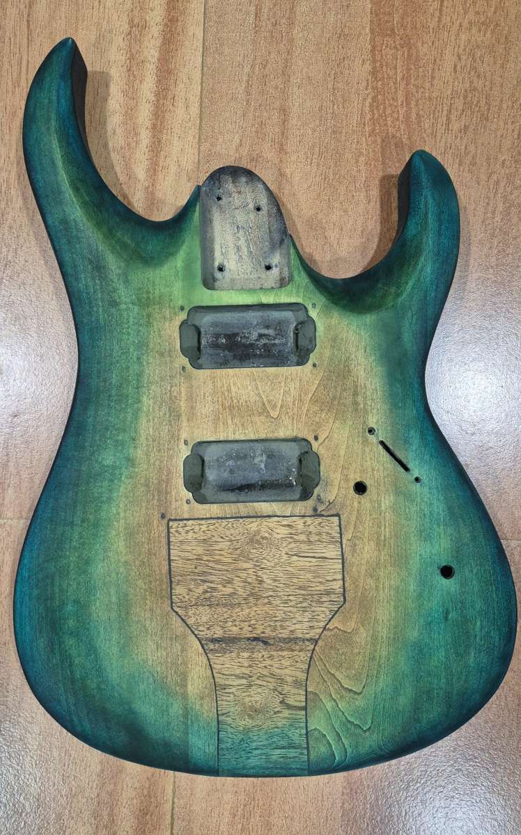 Used for staining a guitar body.