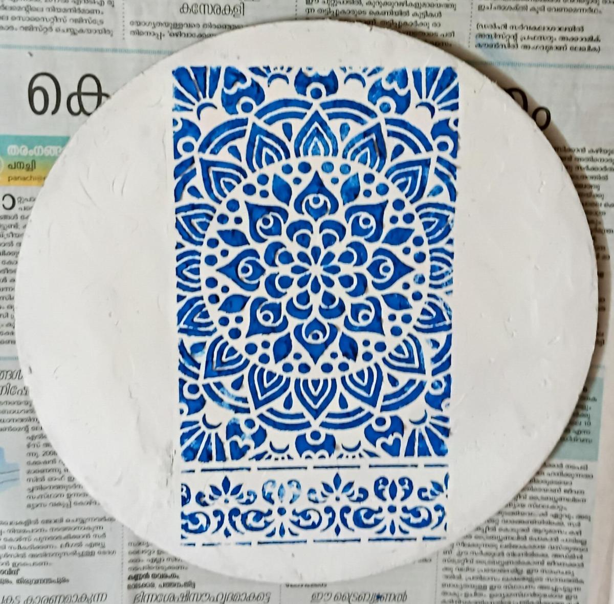 Reusable Mandala Designed Stencil
