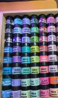 Good colors but low quality bottles and labels with bad packing