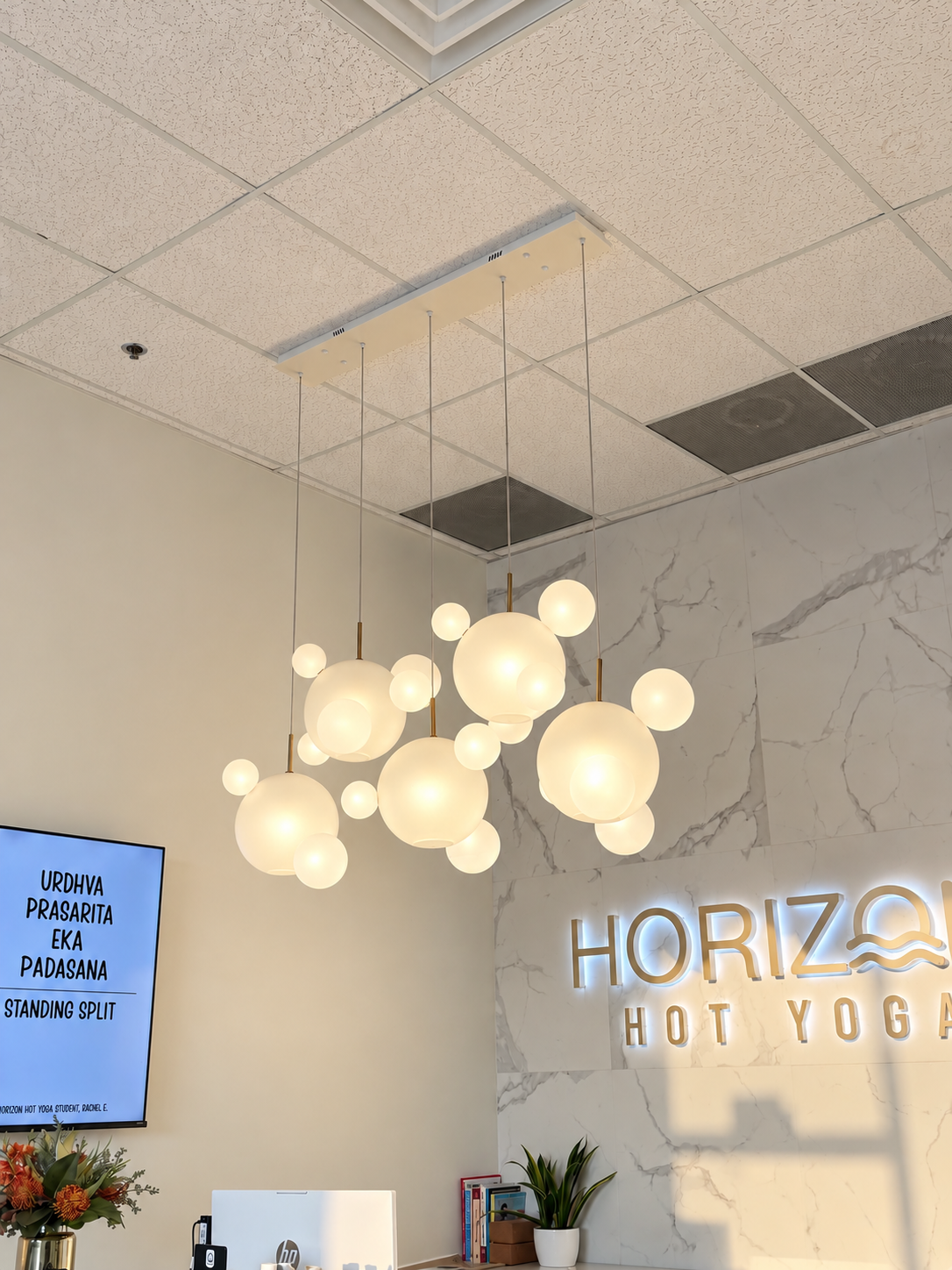 Beautiful chandelier — worth the wait!